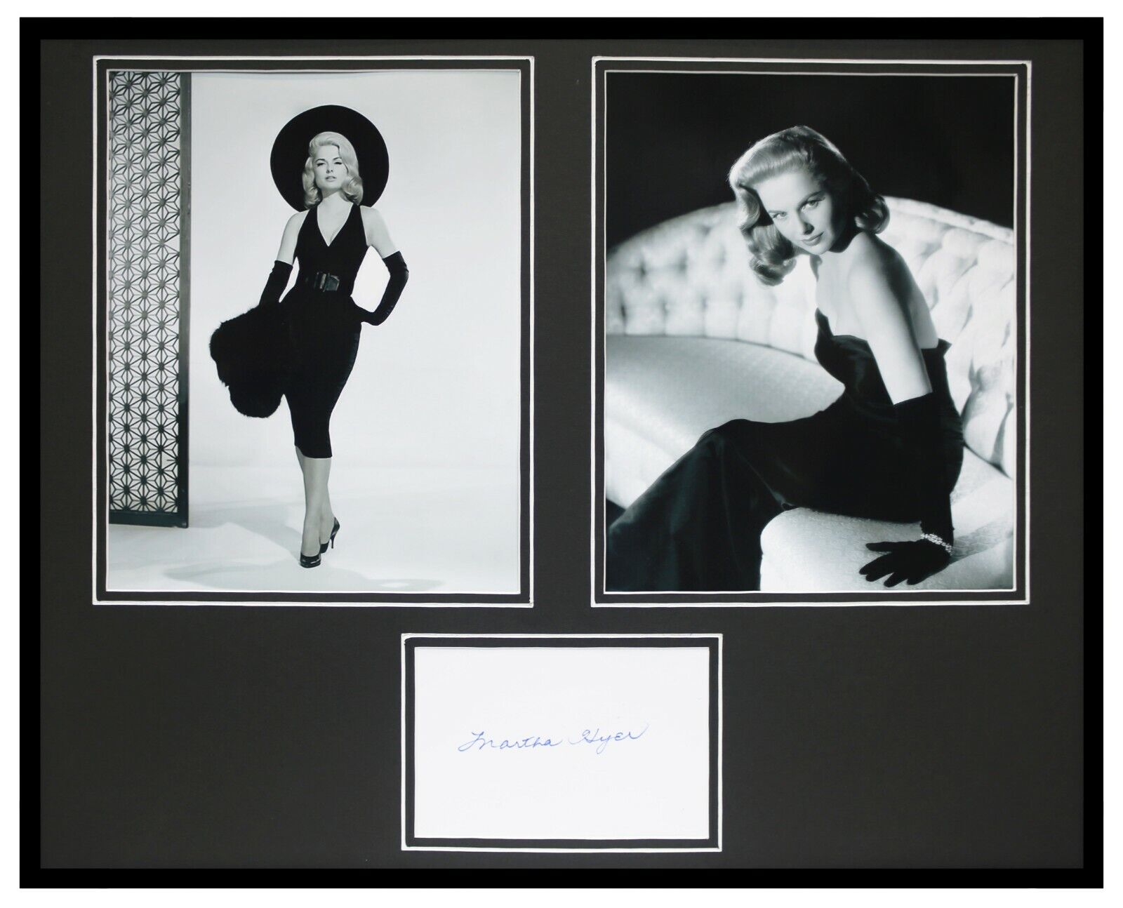 Martha Hyer Signed Framed 16x20 Photo Set