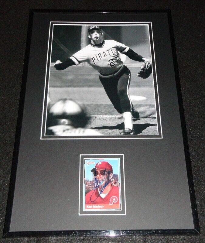 Kent Tekulve Signed Framed 11x17 Photo Display Pirates Phillies