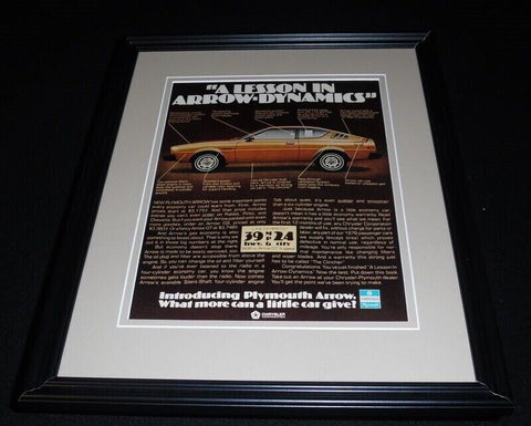 1976 Plymouth Arrow Framed 11x14 ORIGINAL Vintage Advertisement