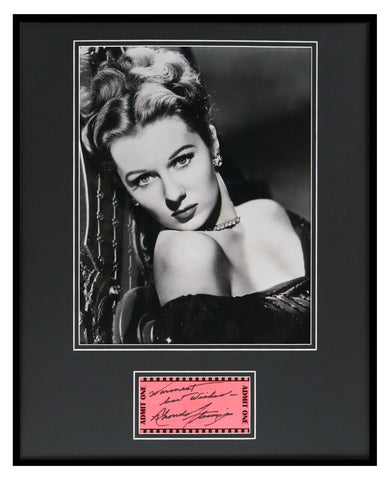 Rhonda Fleming Signed Framed 16x20 Photo Display 