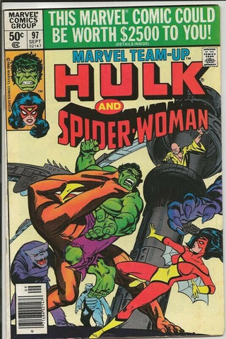 Marvel Team-Up #97 ORIGINAL Vintage 1980 Marvel Comics Hulk Spider Woman