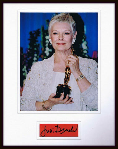 Judi Dench Signed Framed 11x14 Photo Display James Bond D