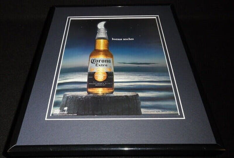 2007 Corona Extra Beer Framed 11x14 ORIGINAL Advertisement Buenas Noches