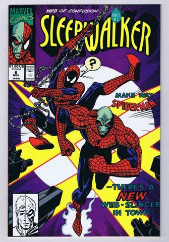 Sleepwalker #6 ORIGINAL Vintage 1991 Marvel Comics Spiderman