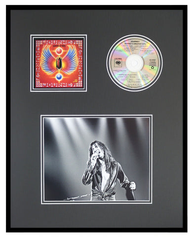 Steve Perry Framed 16x20 Photo & Journey Greatest Hits CD Display