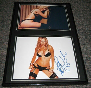 Willa Ford Lingerie Stockings Signed Framed 12x18 Photo Set AW