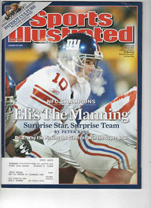 Jan 28 2008 Sports Illustrated Magazine Eli Manning Giants