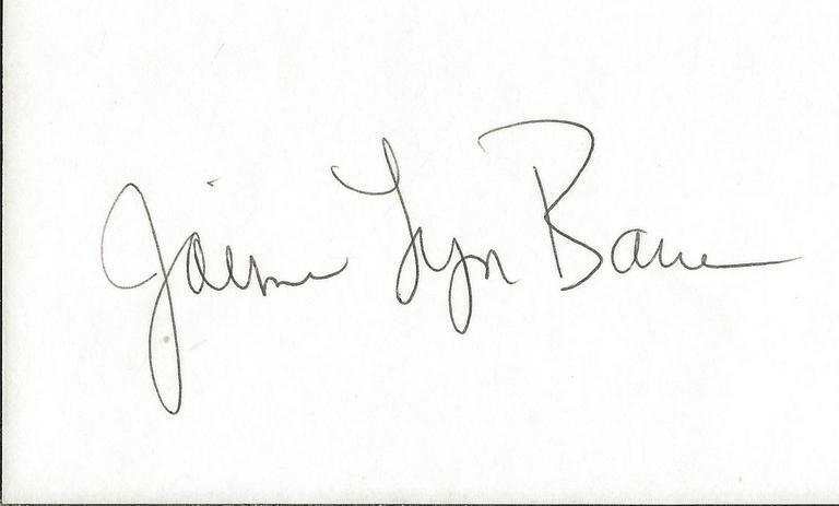 Jaime Lyn Bauer Signed Vintage 3x5 Index Card