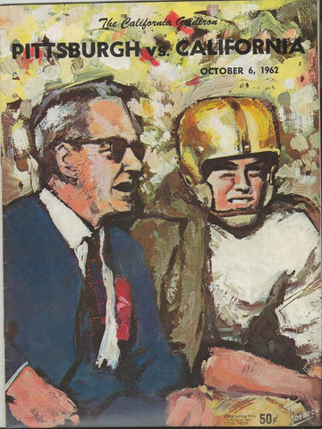 Pitt vs California Football October 6 1962 ORIGINAL Program  