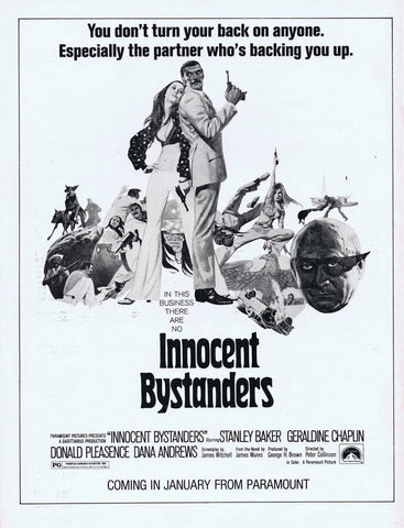 Innocent Bystanders 1972 ORIGINAL Vintage 9x12 Industry Ad Stanley Baker