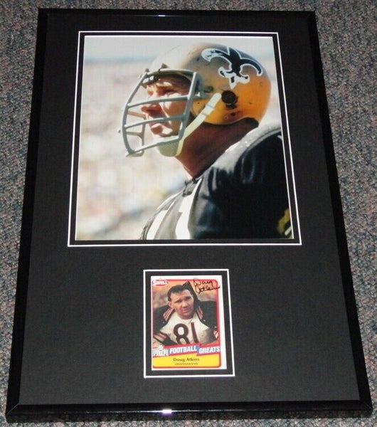 Doug Atkins Signed Framed 11x17 Photo Display Saints Tennessee