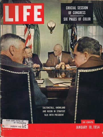 ORIGINAL Vintage Life Magazine January 18 1954 Dwight Eisenhower Richard Nixon