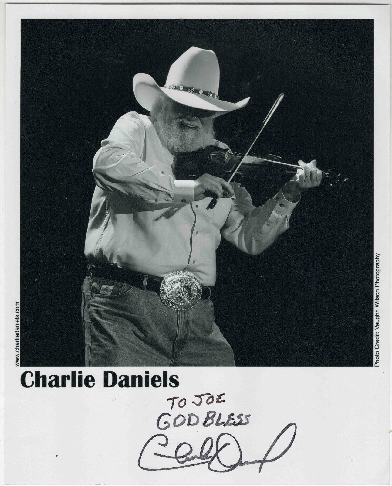 Charlie Daniels Signed 8x10 Photo