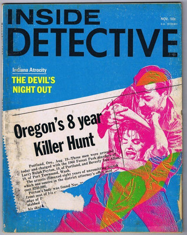 ORIGINAL Vintage November 1968 Inside Detective Magazine GGA