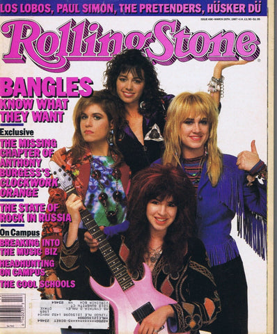 ORIGINAL Vintage Mar 1987 Rolling Stone Magazine #496 Bangles Paul Simon