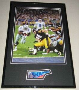 Chad Brown Super Bowl XXX Signed Framed 11x17 Photo Display Steelers