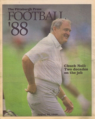 VINTAGE 1988 Pittsburgh Post Gazette Newspaper Football Preview Chuck Noll