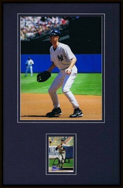 John Olerud Signed Framed 11x17 Photo Display Yankees