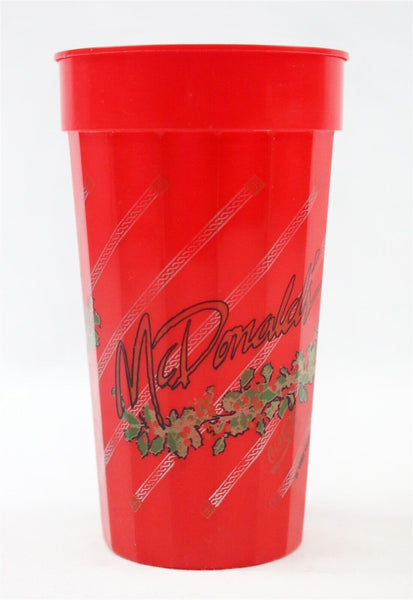 VINTAGE 1992 McDonald's Christmas Holiday Large Plastic Cup 