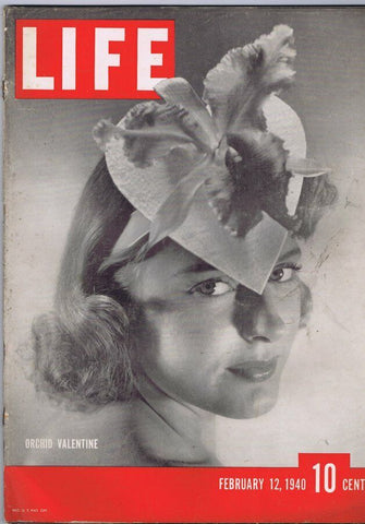 ORIGINAL Vintage February 12 1940 Life Magazine Orchid Valentine