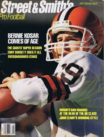 ORIGINAL Vintage 1987 Street + Smith Football Magazine Bernie Kosar Browns