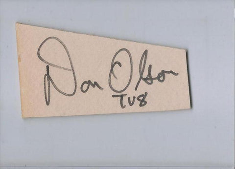 Don Olson Signed Vintage Program Page Fox TV8 Cleveland