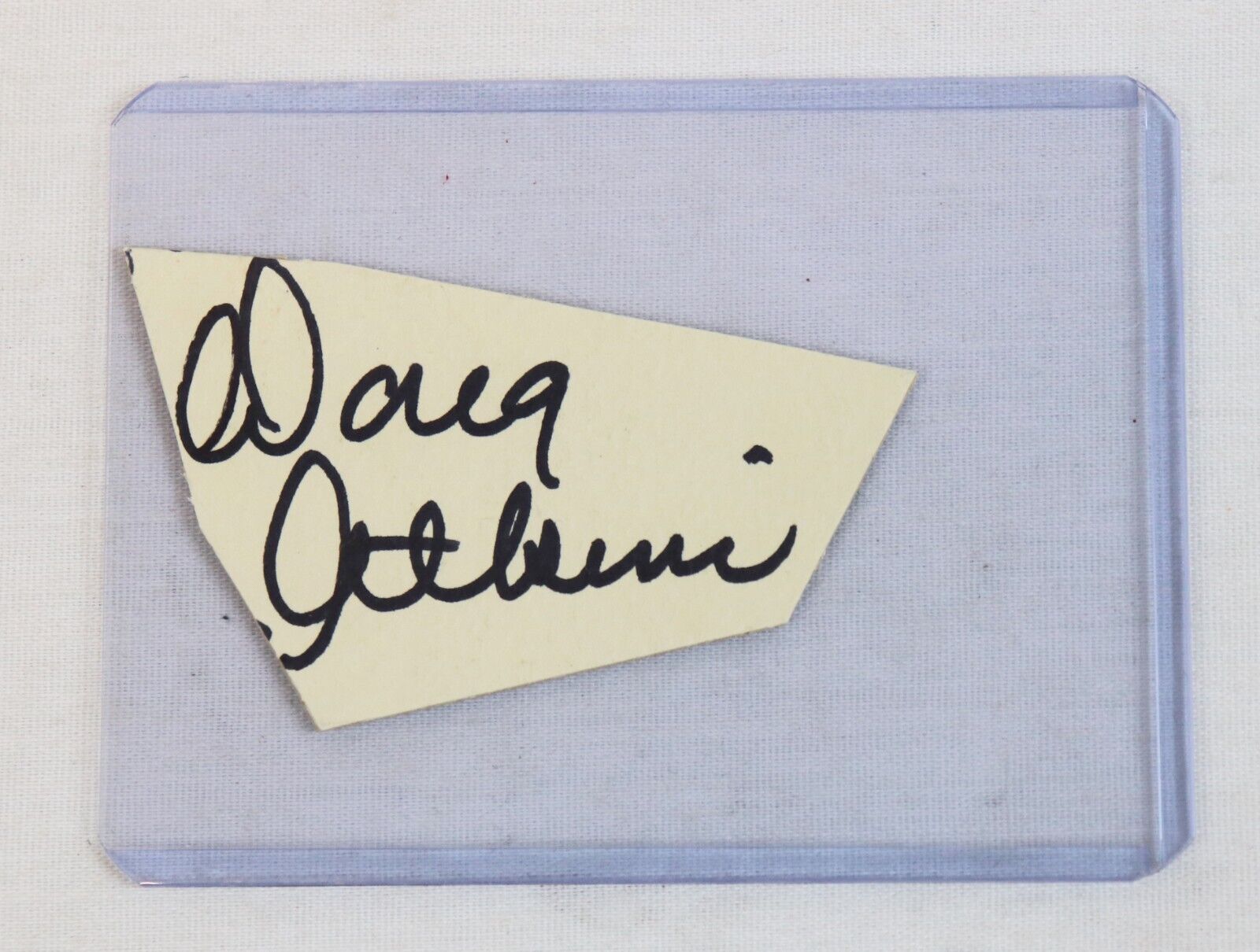 Doug Atkins Signed Index Card Cut Saints