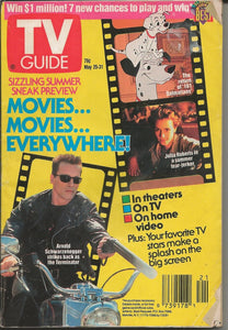 VINTAGE May 25, 1991 TV Guide Magazine Arnold Schwarzenegger T2 101 Dalmatians