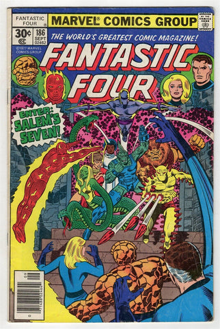 Fantastic Four #186 ORIGINAL Vintage 1977 Marvel Comics 1st Salem Seven Witches