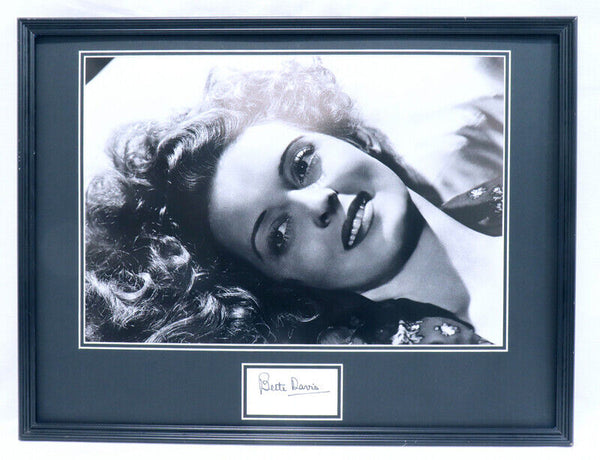 Bette Davis Signed Framed 18x24 Photo Display JSA 