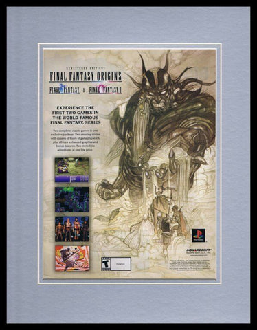 Final Fantasy Origins 2003 Playstation 11x14 Framed ORIGINAL Advertisement