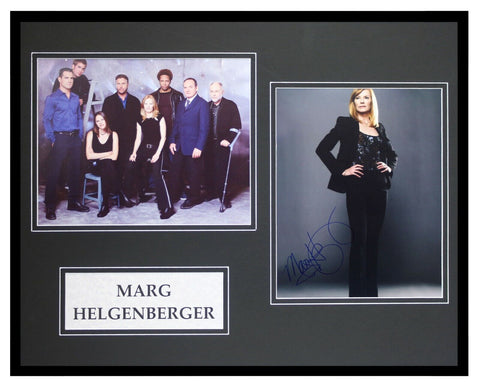 Marg Helgenberger Signed Framed 16x20 Photo Set CSI w/ cast