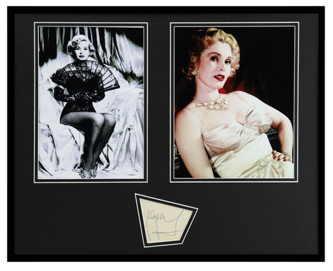 Zsa Zsa Gabor Signed Framed 16x20 Photo Set Vintage Signature