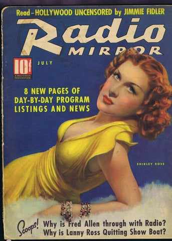 ORIGINAL Vintage July 1937 Radio Mirror Magazine Shirley Ross