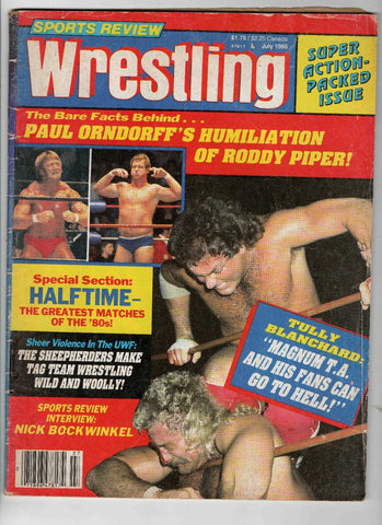 VINTAGE July 1986 Sports Review Wrestling Magazine Rowdy Roddy Piper Orndorff