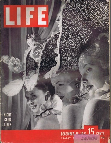 ORIGINAL Vintage Life Magazine December 15 1947 Night Club Girls