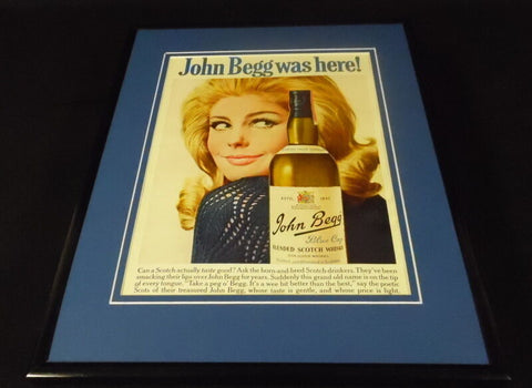 1967 John Begg Whisky Framed 11x14 ORIGINAL Vintage Advertisement