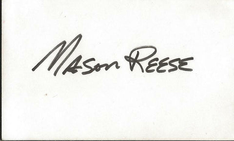 Mason Reese Signed Vintage Index Card JSA 