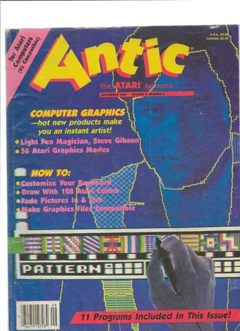 ORIGINAL Vintage Antic Atari Magazine September 1984 Vol 3 #5