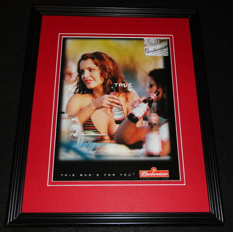 2001 Budweiser Beer True Framed 11x14 ORIGINAL Vintage Advertisement