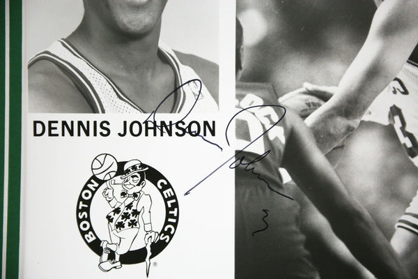 Dennis Johnson Signed Framed 16x20 Photo Set JSA Celtics