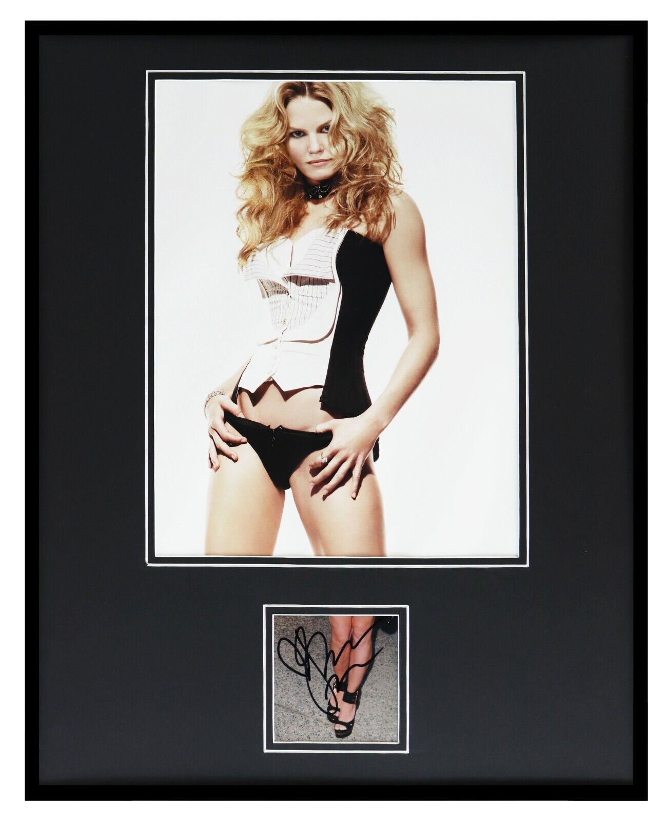 Jennifer Morrison Signed Framed 16x20 Lingerie Photo Display Once Upon a Time