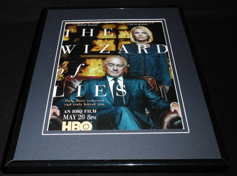 Wizard of Lies 2017 HBO 11x14 Framed ORIGINAL Advertisement Robert De Niro