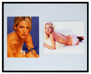 Poppy Montgomery Signed Framed 16x20 Lingerie Photo Set Unforgettable