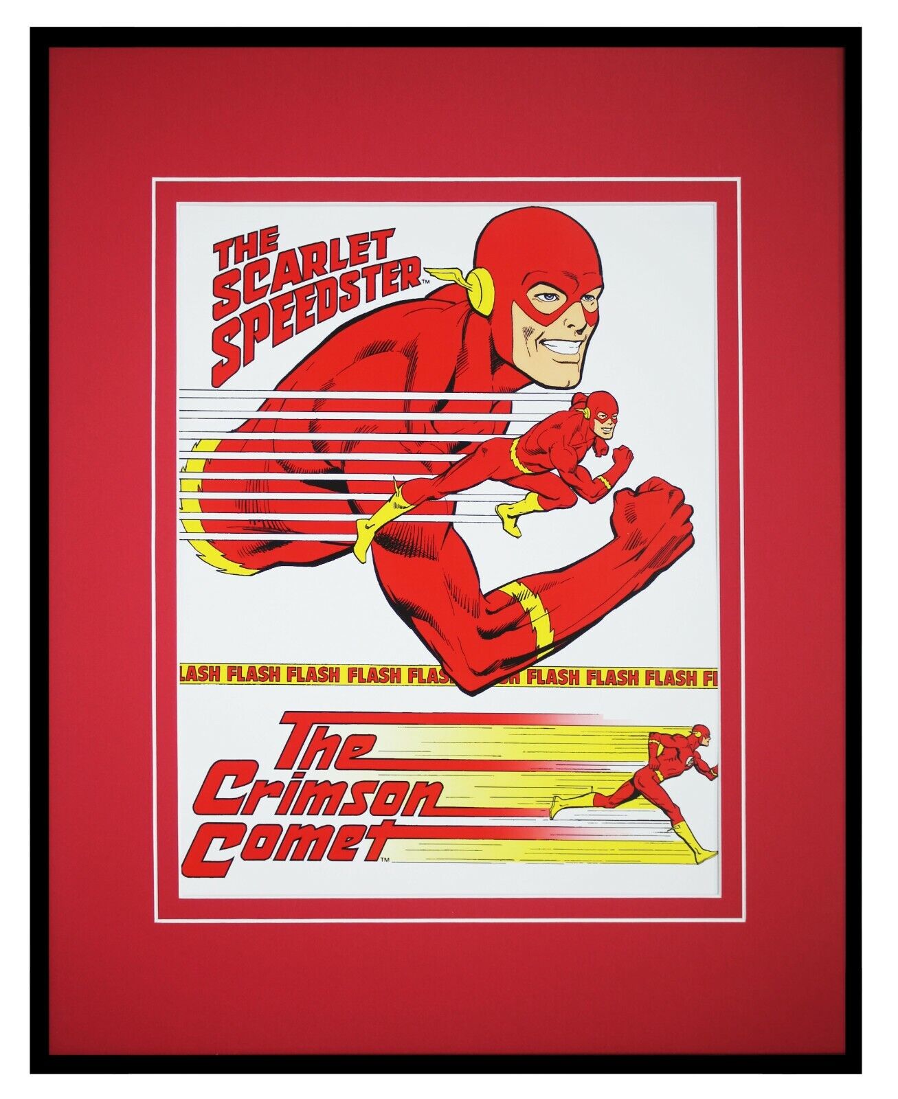 The Flash Scarlet Speedster Crimson Comet Framed 16x20 Poster Display DC Comics