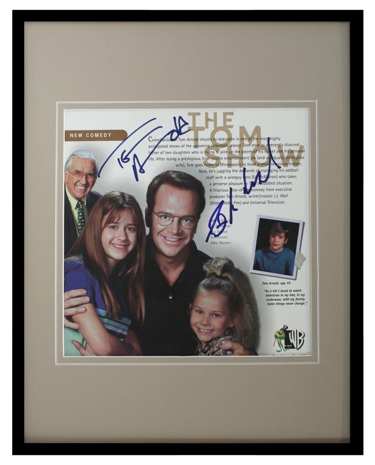 The Tom Show Cast Signed Framed 11x14 Photo Display Tom Arnold & Ed McMahon