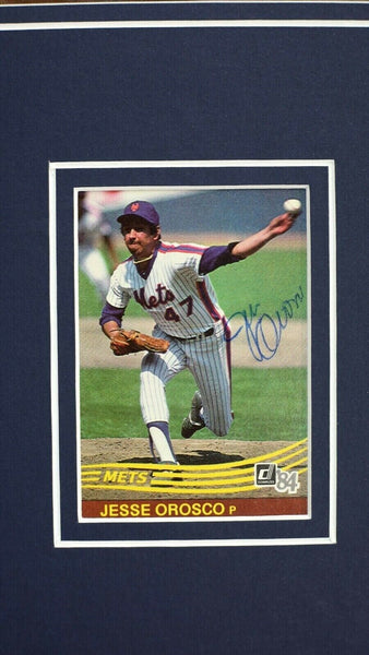 Jesse Orosco Signed Framed 16x20 Photo Display 1986 Mets World Series B