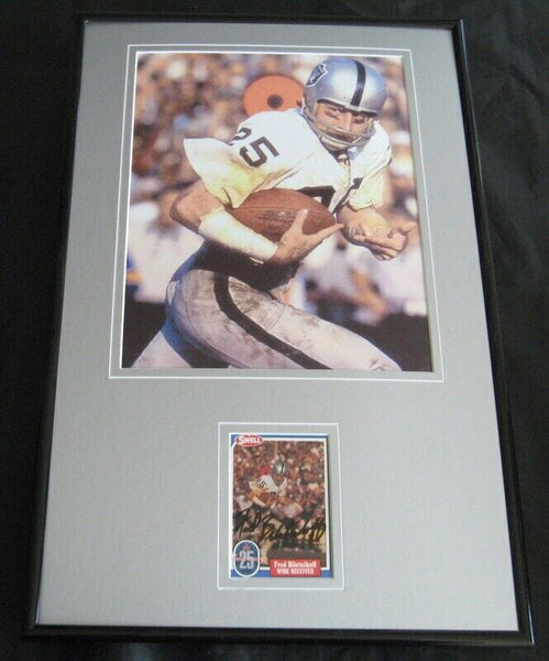 Fred Biletnikoff Raiders Signed Framed 11x17 Photo Display