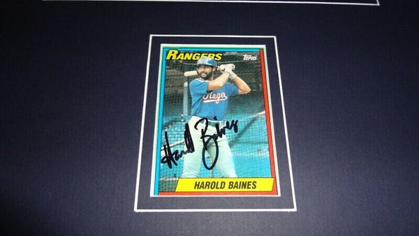 Harold Baines Signed Framed 11x17 Photo Display White Sox