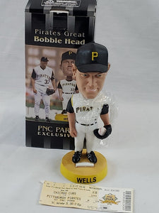 VINTAGE 2003 Kip Wells Pittsburgh Pirates Bobblehead Figure SGA w/ ticket